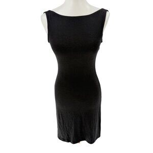 OGL Black Sheath Mini Dress Sleeveless Bateau, S